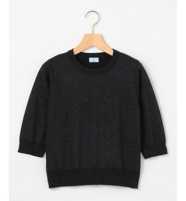 組曲「【WEB限定・2SET】5分袖ラメ入りアンサンブルニット」|カーディガン|