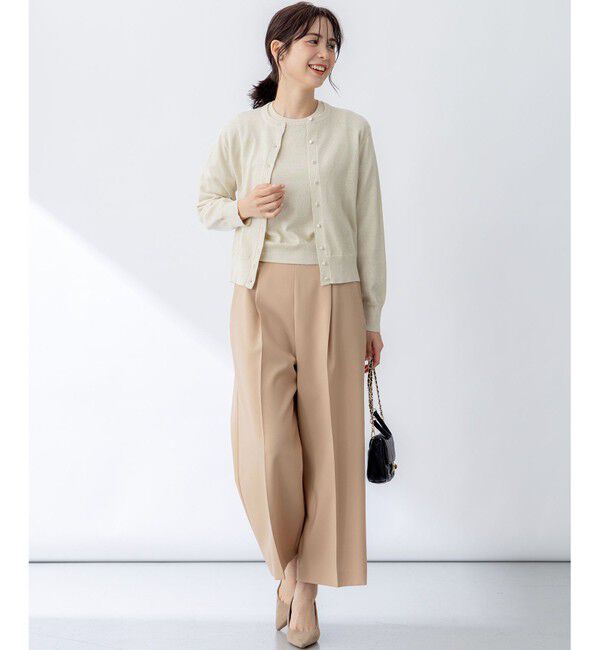 組曲「【WEB限定・2SET】5分袖ラメ入りアンサンブルニット」|カーディガン|