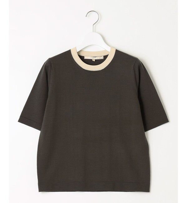 自由区「【アンサンブル対応・洗える】ウールシルク5分袖 ニット」|ニット・セーター|