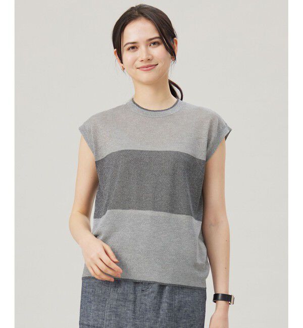 自由区「【カタログ掲載・アンサンブル対応・洗える】ラメシアープルオーバー ニット」|ニット・セーター|ｼﾙﾊﾞｰ&times;ｸ