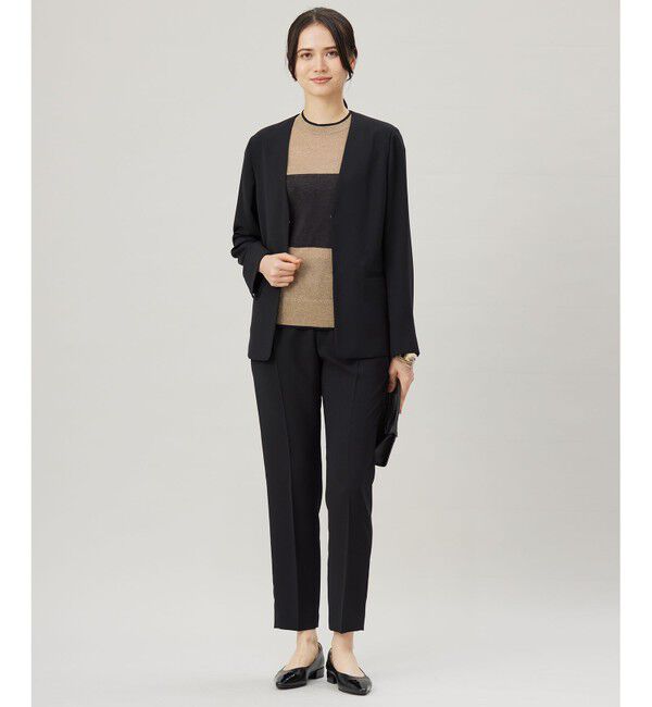 自由区「【カタログ掲載・アンサンブル対応・洗える】ラメシアープルオーバー ニット」|ニット・セーター|