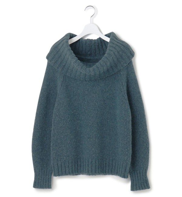 23区「【洗える】エアリーベビーアルパカ ボリュームカラー ニット」|ニット・セーター|