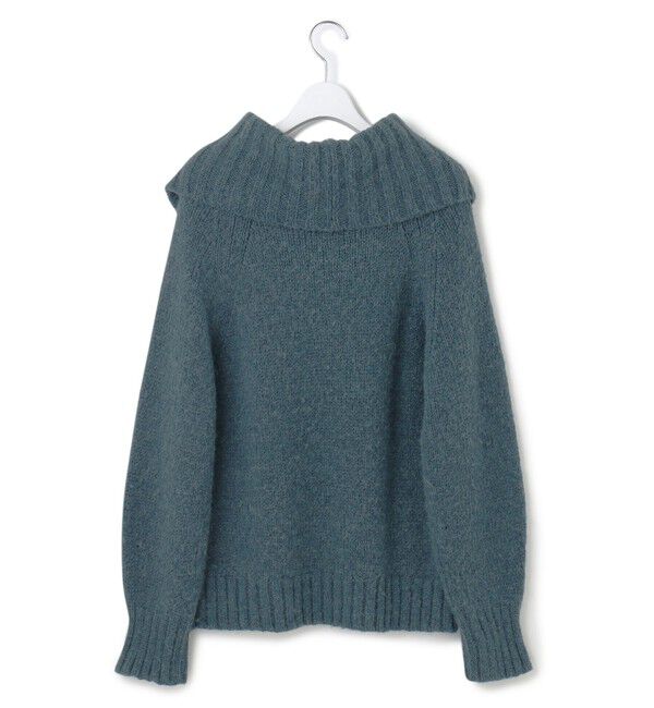 23区「【洗える】エアリーベビーアルパカ ボリュームカラー ニット」|ニット・セーター|