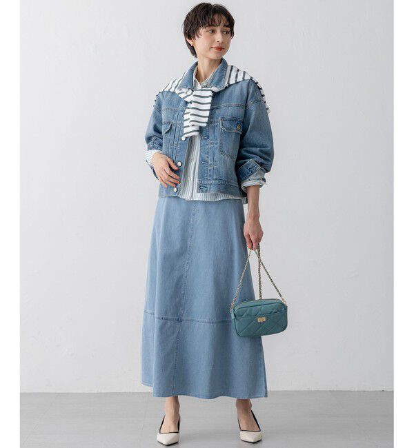 23区「【洗える】Armor-lux スムース クロップド  ボーダー カットソー」|Tシャツ・カットソー|