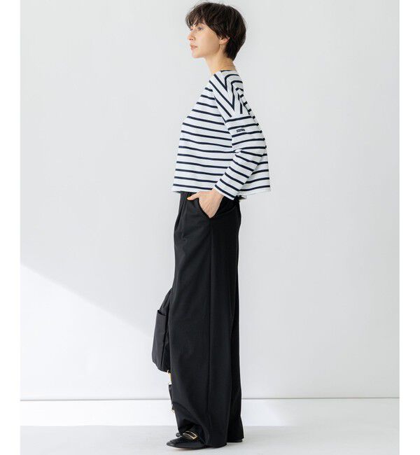 23区「【洗える】Armor-lux スムース クロップド  ボーダー カットソー」|Tシャツ・カットソー|