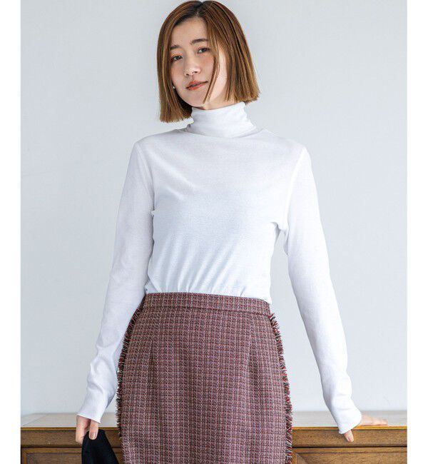 23区「【SLOW/一部店舗限定】シアーフライス タートルネック カットソー」|Tシャツ・カットソー|ホワイト系