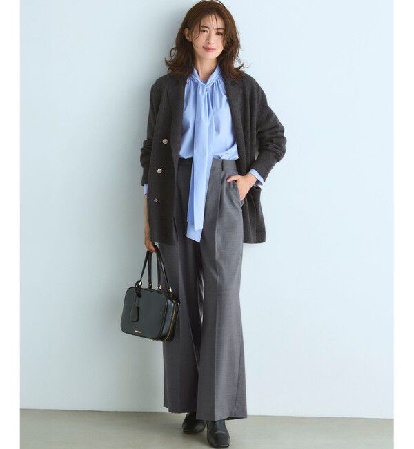 23区「【滝沢眞規子さん着用/Oggi掲載】ストレッチライトタイプライター 2WAY ボウタイブラウス」|シャツ・ブラウス|