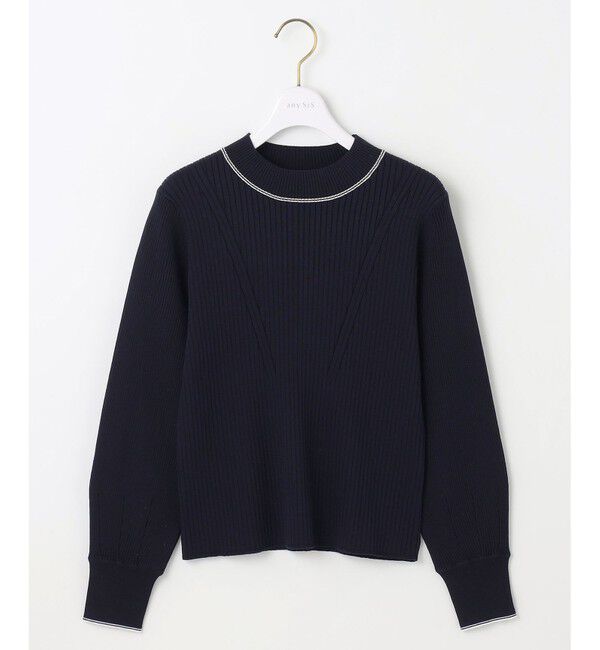 any SiS「【アンサンブル対応】バイカラーリブ ニット」|ニット・セーター|