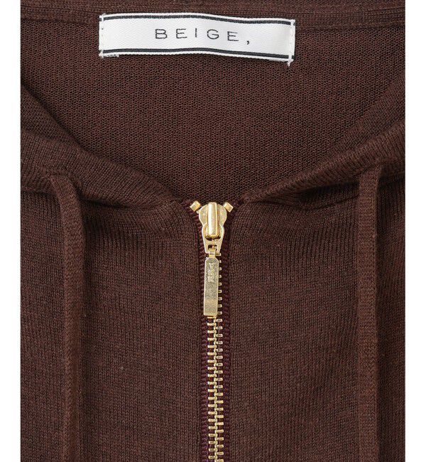 BEIGE,「【洗える】CARNOT / ニットパーカー」|ニット・セーター|