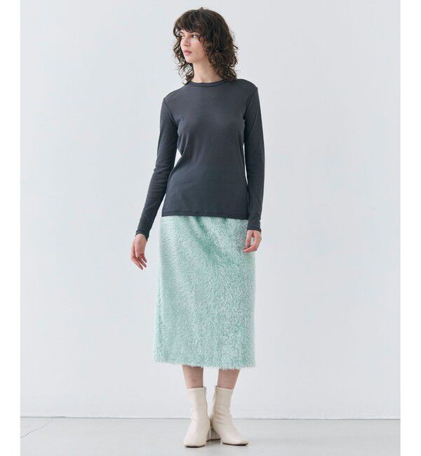 BEIGE,「【洗える】SORE / コットンシアークルーネックカットソー」|Tシャツ・カットソー|