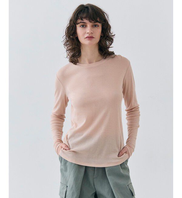 BEIGE,「【洗える】SORE / コットンシアークルーネックカットソー」|Tシャツ・カットソー|Nude