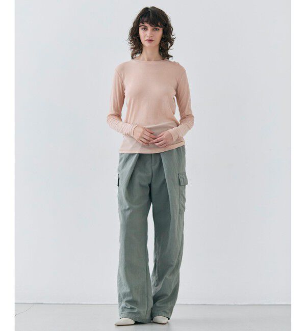 BEIGE,「【洗える】SORE / コットンシアークルーネックカットソー」|Tシャツ・カットソー|