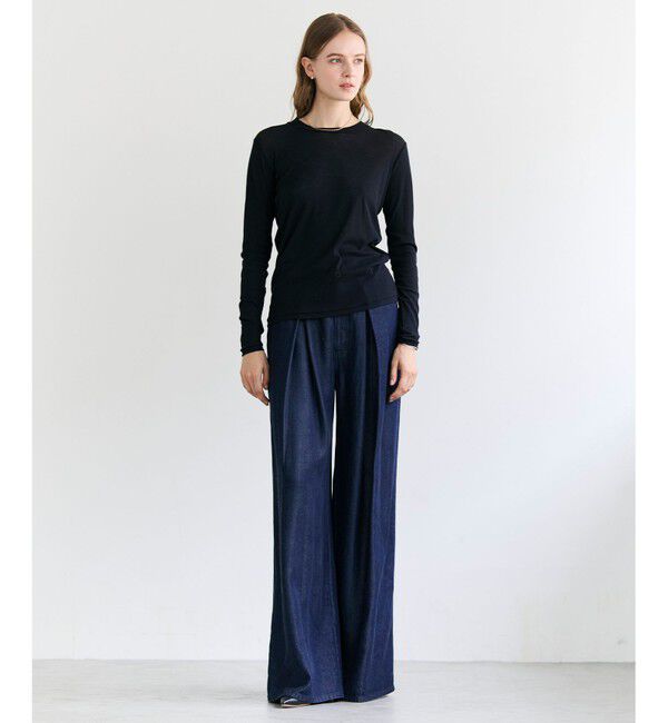 BEIGE,「【洗える】SORE / コットンシアークルーネックカットソー」|Tシャツ・カットソー|