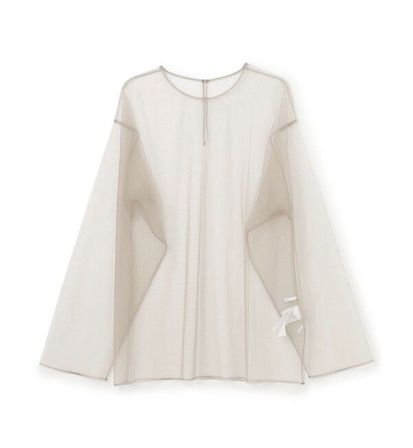 BEIGE,「【洗える・Oggi 6月号掲載】SILENE / オーバーサイズチュールブラウス」|シャツ・ブラウス|