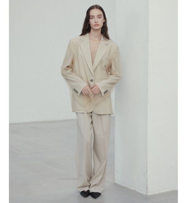 BEIGE,「【洗える・Oggi 6月号掲載】SILENE / オーバーサイズチュールブラウス」|シャツ・ブラウス|