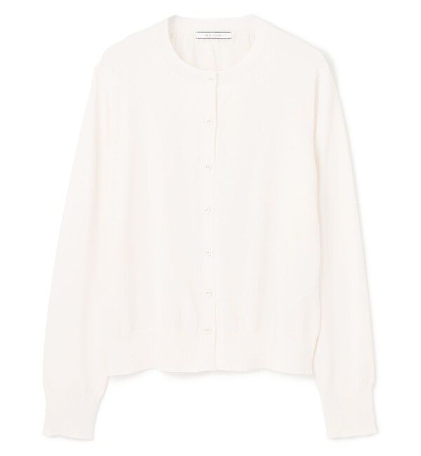 BEIGE,「【洗える】NADIA / バックオーガンジークルーネックカーディガン」|ニット・セーター|