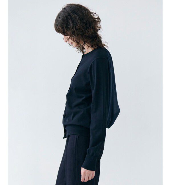 BEIGE,「【洗える】NADIA / バックオーガンジークルーネックカーディガン」|ニット・セーター|