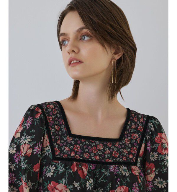 GRACE CONTINENTAL「ボタニカルティアードワンピース」|ワンピース|