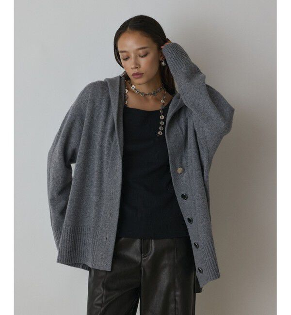 Diagram「ウールフードニットカーディガン」|カーディガン|グレー