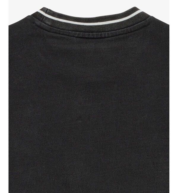 LACOSTE「配色リブニットインディゴ鹿の子 半袖Tシャツ」|Tシャツ・カットソー|