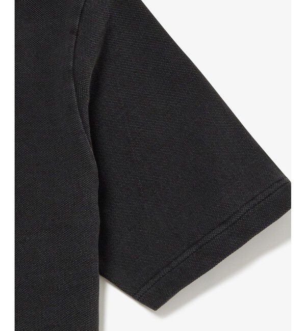 LACOSTE「配色リブニットインディゴ鹿の子 半袖Tシャツ」|Tシャツ・カットソー|