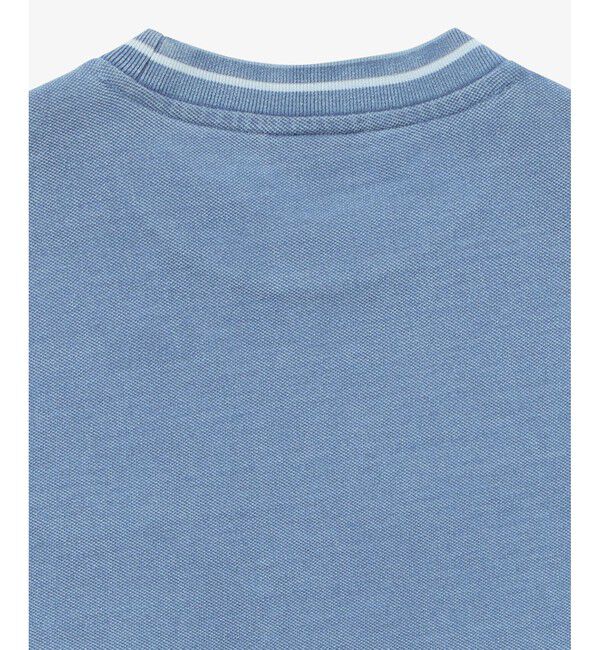 LACOSTE「配色リブニットインディゴ鹿の子 半袖Tシャツ」|Tシャツ・カットソー|