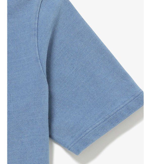 LACOSTE「配色リブニットインディゴ鹿の子 半袖Tシャツ」|Tシャツ・カットソー|