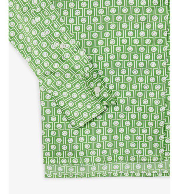 LACOSTE「テニスコート柄ボウタイサテンシャツ」|シャツ・ブラウス|