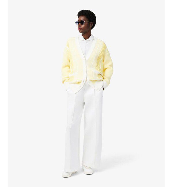 LACOSTE「ワイドレッグ スムーススウェットトラックパンツ / プリーツワイドパンツ」|その他|