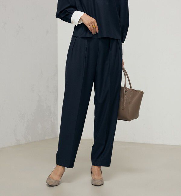 NOLLEY'S「《セットアップ対応》ウォッシャブルツータックテーパードパンツ」|その他|