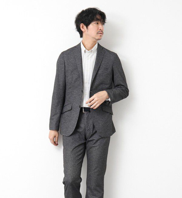 NOLLEY'S goodman「《ビジカジ/セットアップ対応》ドットサッカーストレッチジャケット 25SS」|テーラードジャケット|