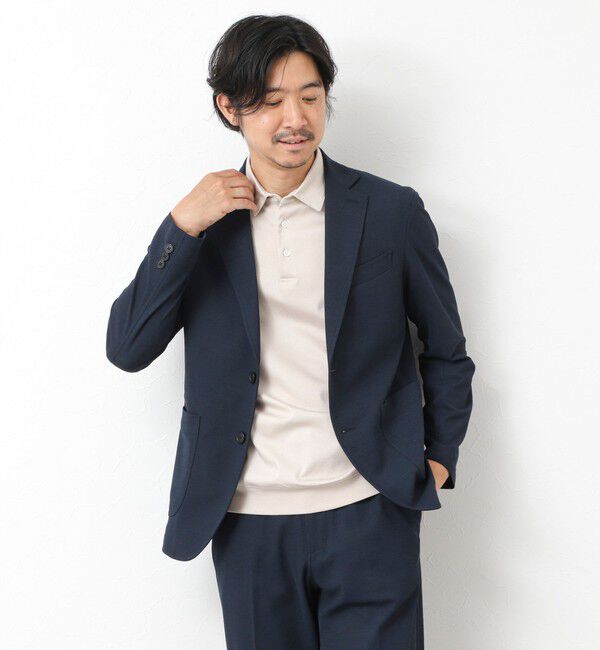 NOLLEY'S goodman「《セットアップ対応》Primeflex 吸水速乾 メランジ カノコ ストレッチイージーJK 25SS」|テーラードジャケット|