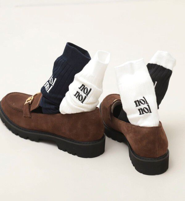NOLLEY'S「【nolnol/ノルノル】ロゴリブソックス」|ソックス|