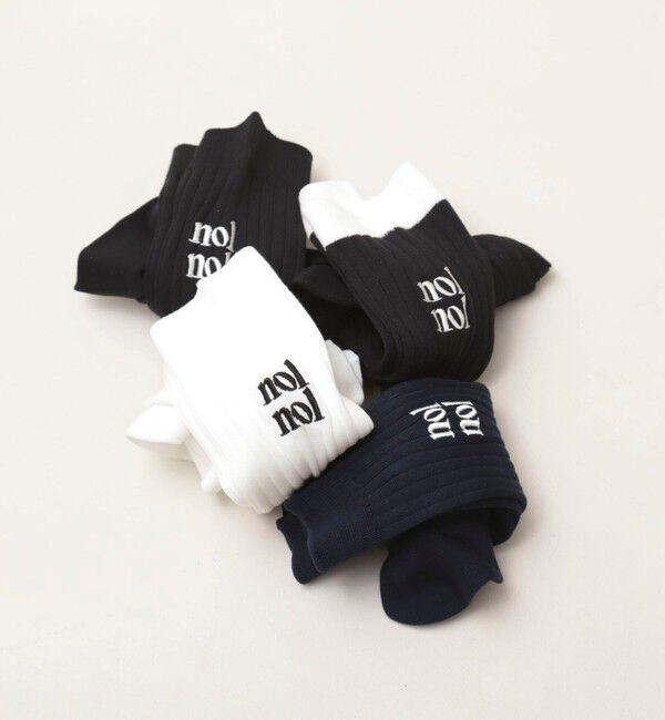 NOLLEY'S「【nolnol/ノルノル】ロゴリブソックス」|ソックス|