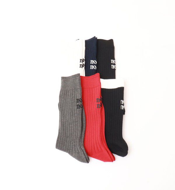 NOLLEY'S「【nolnol/ノルノル】ロゴリブソックス」|ソックス|