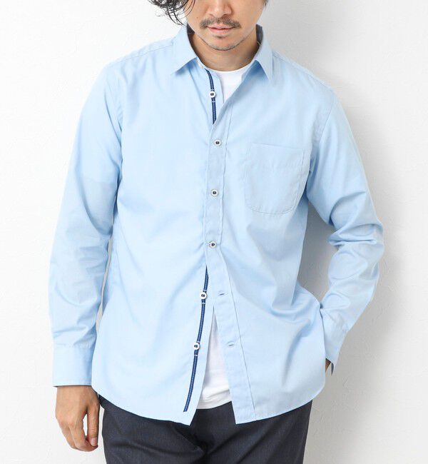 NOLLEY'S goodman「パラシュートボタン レギュラーカラーシャツ 25AW」|シャツ・ブラウス|サックス