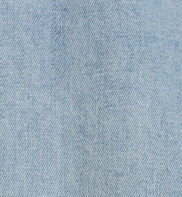 Rie Miller「【RM denim】フリルギャザーデニムブラウス」|シャツ・ブラウス|