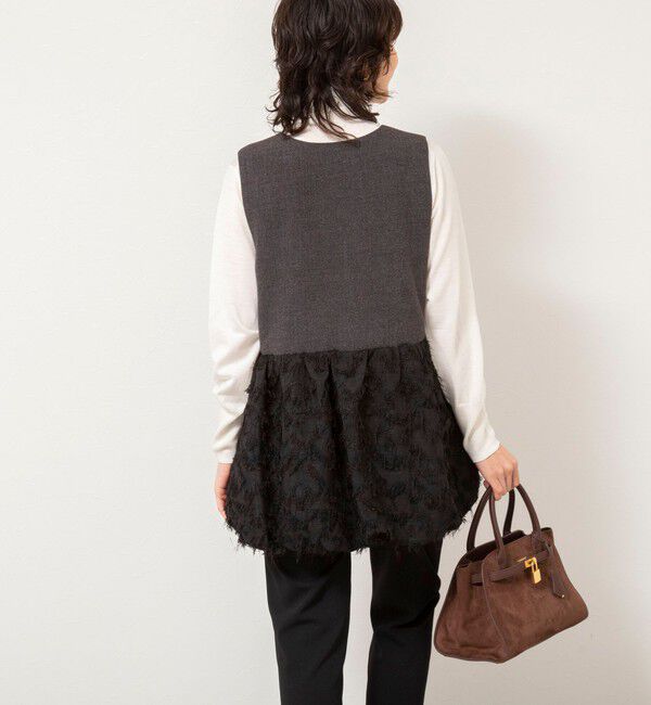 NOLLEY'S sophi「フリンジジャガード切替ベスト」|ベスト・ジレ|