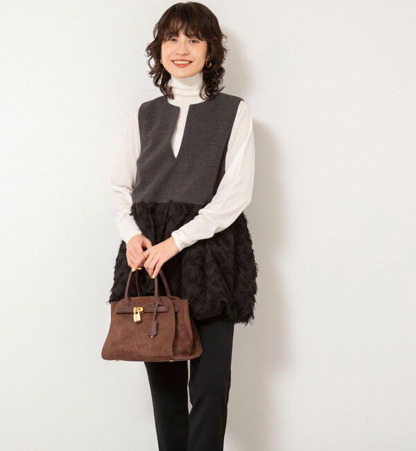 NOLLEY'S sophi「フリンジジャガード切替ベスト」|ベスト・ジレ|