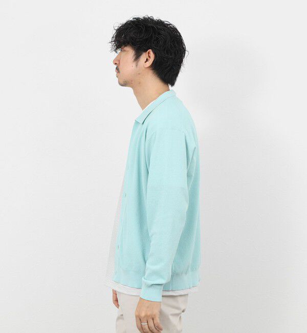NOLLEY'S goodman「《SERIYA Cotton》吸湿カノコ襟付きカーディガン 26SS」|カーディガン|