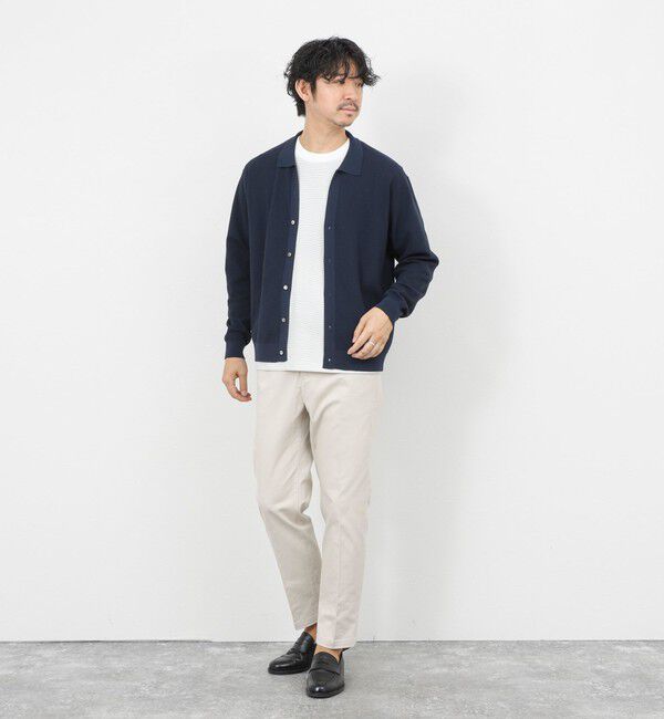 NOLLEY'S goodman「《SERIYA Cotton》吸湿カノコ襟付きカーディガン 26SS」|カーディガン|