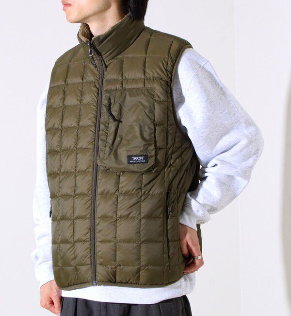 GLOSTER「【2WAYで着回せる】【UNISEX】GLOSTER配色別注 TAIONボア&times;ダウンベスト」|ダウンベスト・ベスト|
