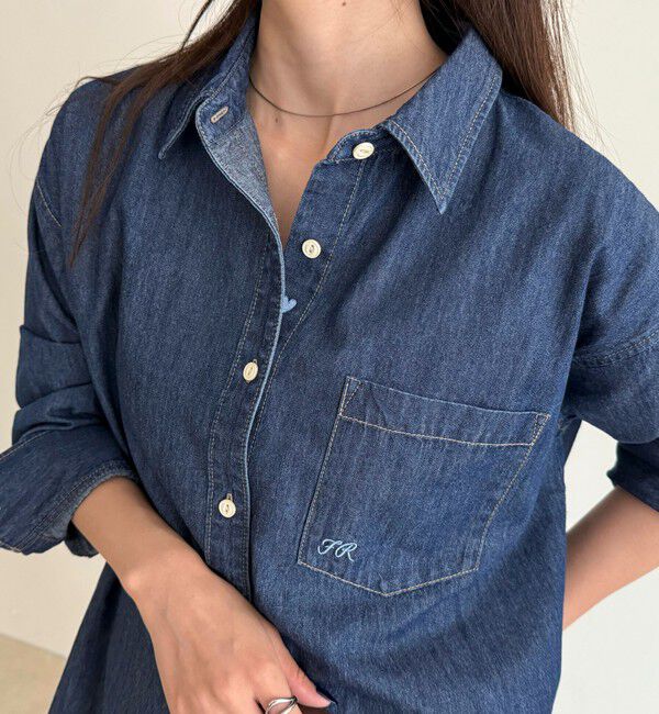fredy emue「【大人気リバイバル】FR刺繍デニムシャツ」|シャツ・ブラウス|