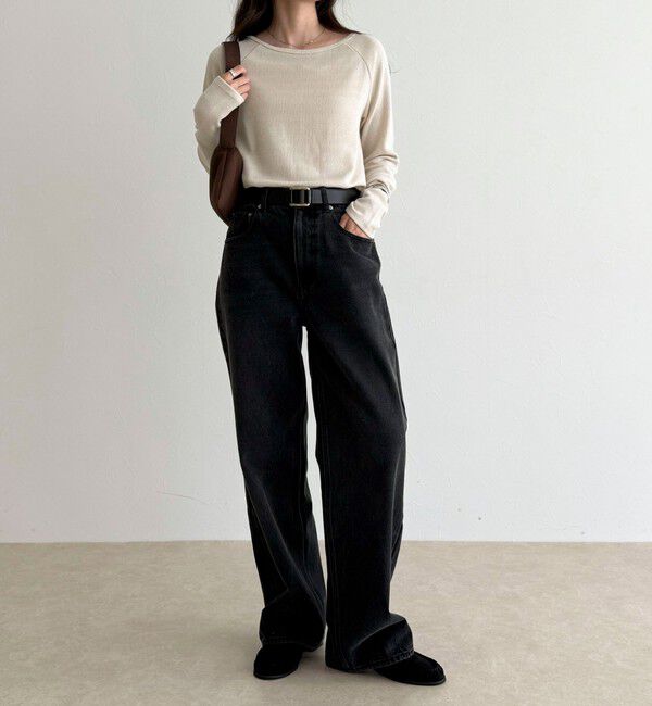 fredy emue「ラメテレコボートネックプルオーバー」|Tシャツ・カットソー|