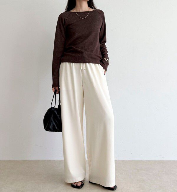 fredy emue「ラメテレコボートネックプルオーバー」|Tシャツ・カットソー|