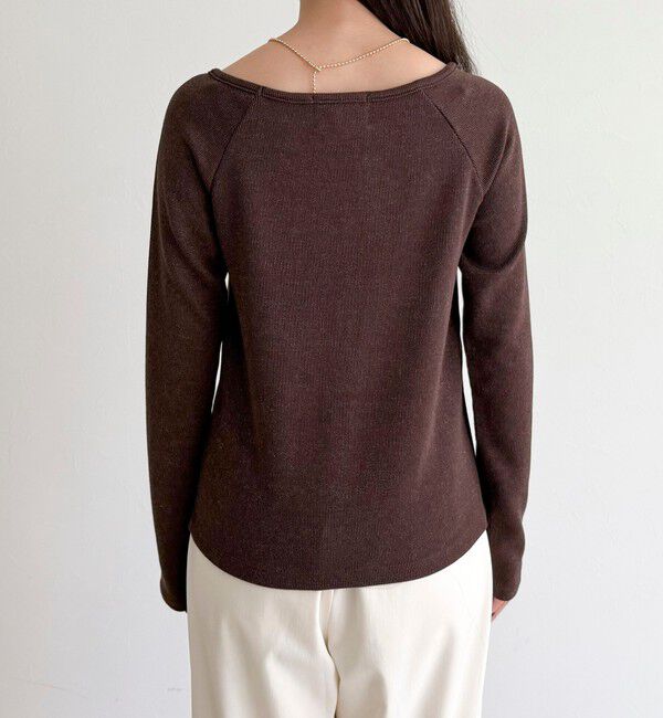 fredy emue「ラメテレコボートネックプルオーバー」|Tシャツ・カットソー|