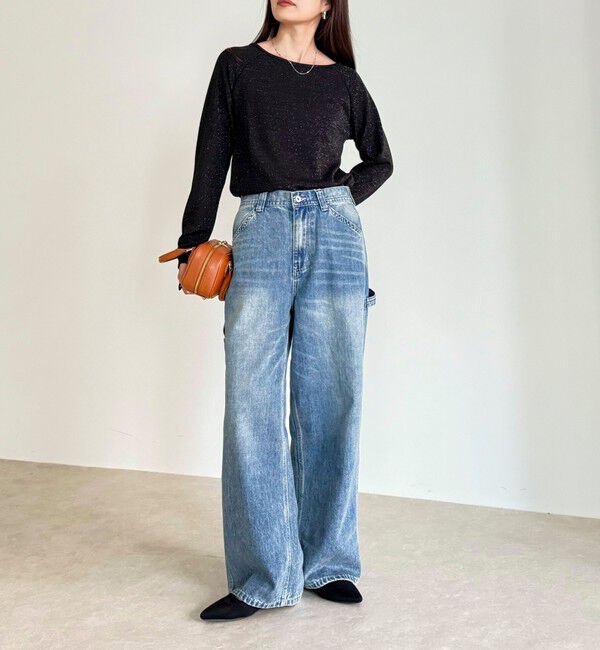 fredy emue「ラメテレコボートネックプルオーバー」|Tシャツ・カットソー|