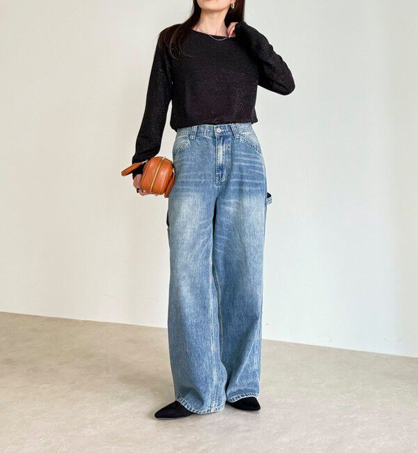 fredy emue「ラメテレコボートネックプルオーバー」|Tシャツ・カットソー|