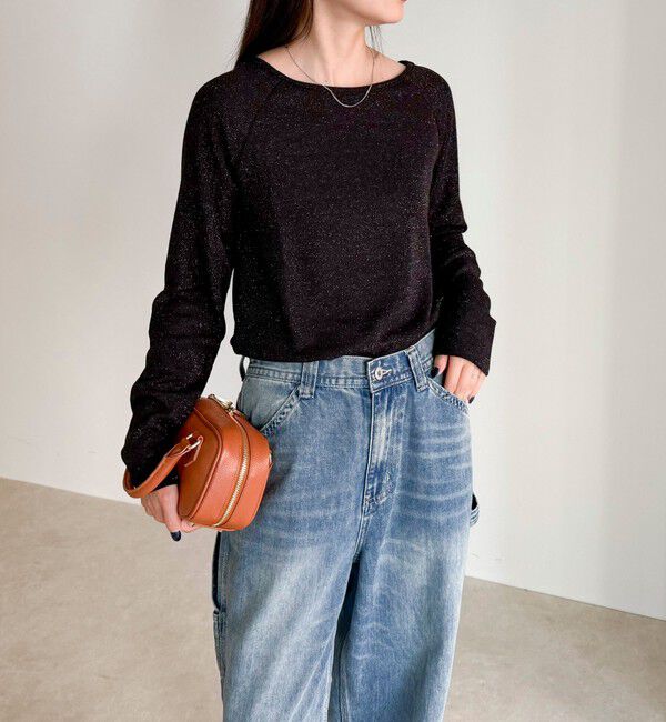 fredy emue「ラメテレコボートネックプルオーバー」|Tシャツ・カットソー|