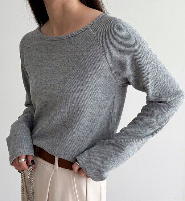 fredy emue「ラメテレコボートネックプルオーバー」|Tシャツ・カットソー|